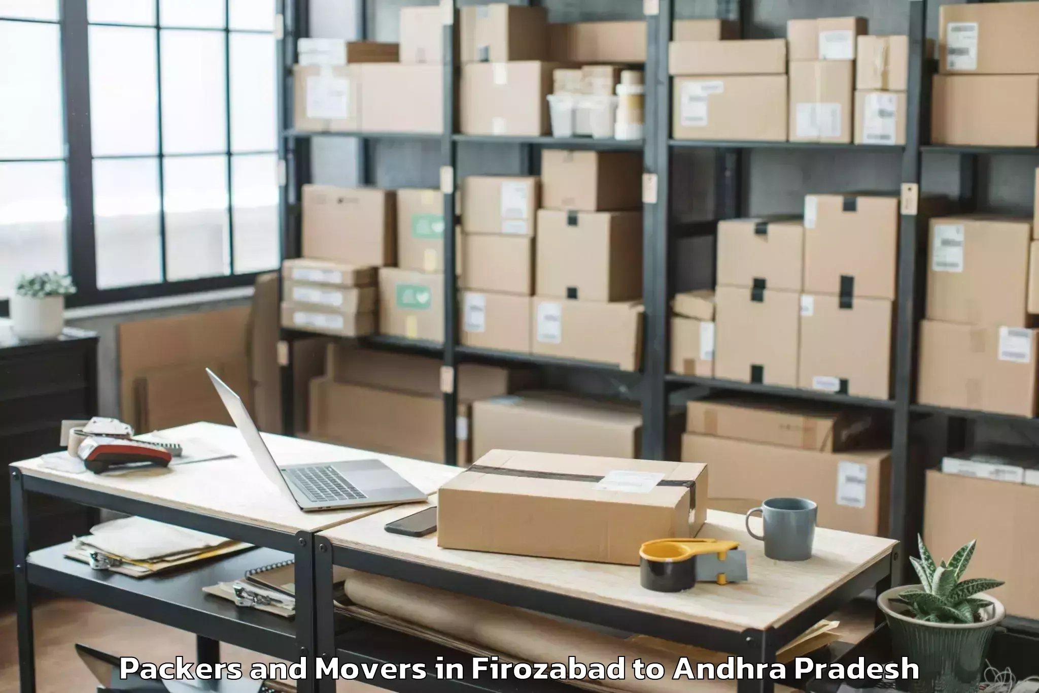 Top Firozabad to Pellakuru Packers And Movers Available